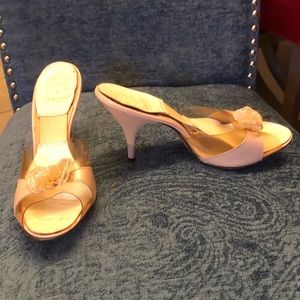 1950’s Pink 7.5/8 SPRINGOLATORS 3” heels with BOW